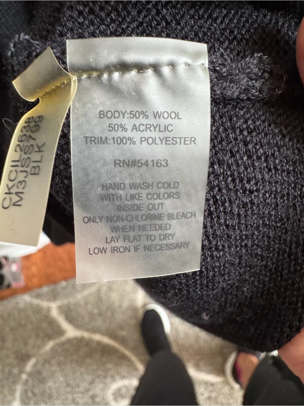 Calvin Klein Charcoal Knit Crewneck Sweater